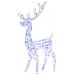 Decorazione Natalizia in Acrilico Renna 140 LED 120 cm Blu - Foto miniatura 1