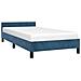 Giroletto senza Materasso Blu Scuro 100x200 cm in Velluto - Foto miniatura 8
