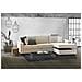 Divano Letto Adelina, Divano Ad Angolo, 100% Made In Italy, Sofà Con Apertura Girevole, Penisola Contenitore Sinistra, Con Braccioli Standard, Cm 280x95h90, Beige - Foto miniatura 3