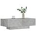 Tavolino Salotto Grigio Cemento 100x49,5x31cm Legno Multistrato - Foto miniatura 3