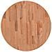 Piano Per Tavolo 60x1,5 Cm Rotondo In Legno Massello Di Faggio - Foto miniatura 2