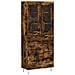 Credenza Rovere Fumo 69,5x34x180 Cm In Legno Multistrato - Foto miniatura 2