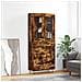 Credenza Rovere Fumo 69,5x34x180 Cm In Legno Multistrato - Foto miniatura 1
