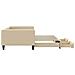 Divano Letto Estraibile Con Cassetti Crema 100x200cm In Tessuto - Foto miniatura 3