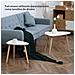 Set 2 Tavolini Da Salotto Impilabili Stile Nordico Con Gambe In Legno, Bianco - Foto miniatura 4