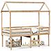 Letto A Soppalco Con Tetto 80x200 Cm In Legno Di Pino - Foto miniatura 2