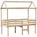 Letto A Soppalco Con Tetto 80x200 Cm In Legno Di Pino - Foto miniatura 3