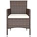 Set Sedie da Giardino e Poggiapiedi 4 pz in Polyrattan Marrone - Foto miniatura 2
