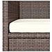 Set Sedie da Giardino e Poggiapiedi 4 pz in Polyrattan Marrone - Foto miniatura 3