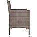 Set Sedie da Giardino e Poggiapiedi 4 pz in Polyrattan Marrone - Foto miniatura 5