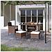 Set Sedie da Giardino e Poggiapiedi 4 pz in Polyrattan Marrone - Foto miniatura 6