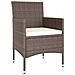 Set Sedie da Giardino e Poggiapiedi 4 pz in Polyrattan Marrone - Foto miniatura 9