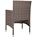 Set Sedie da Giardino e Poggiapiedi 4 pz in Polyrattan Marrone - Foto miniatura 10