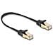 Cavo di rete piatto RJ45 con rivestimento intrecciato Cat. 6A U /FTP maschio-maschio 0,25 m nero - Foto miniatura 3