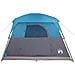 Tenda da Campeggio a Cabina per 4 Persone Blu Impermeabile - Foto miniatura 3