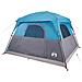 Tenda da Campeggio a Cabina per 4 Persone Blu Impermeabile - Foto miniatura 4