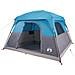 Tenda da Campeggio a Cabina per 4 Persone Blu Impermeabile - Foto miniatura 6