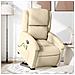 Lusso Casadino -  Poltrona Alzapersona Massaggiante Reclinabile Crema In Tessuto - Foto miniatura 8
