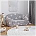 Lusso Casadino -  Divano Letto Bambini A 2 Posti Grigio Chiaro Con Stelle Peluche - Foto miniatura 8