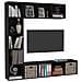Lusso Casadino -  Set Mobili Libreria/porta Tv 3 Pz Nero 180x30x180 Cm - Foto miniatura 2