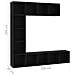 Lusso Casadino -  Set Mobili Libreria/porta Tv 3 Pz Nero 180x30x180 Cm - Foto miniatura 5