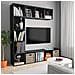 Lusso Casadino -  Set Mobili Libreria/porta Tv 3 Pz Nero 180x30x180 Cm - Foto miniatura 6