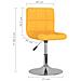 Sedia Da Pranzo Girevole Gialla In Tessuto - Foto miniatura 8