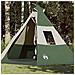 Tenda da Campeggio Tipi per 7 Persone Verde Impermeabile - Foto miniatura 1
