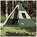 Tenda da Campeggio Tipi per 7 Persone Verde Impermeabile - Foto miniatura 2