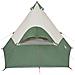 Tenda da Campeggio Tipi per 7 Persone Verde Impermeabile - Foto miniatura 8