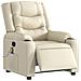 Poltrona Massaggiante Elettrica Reclinabile Crema Similpelle - Foto miniatura 3