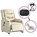 Poltrona Massaggiante Elettrica Reclinabile Crema Similpelle - Foto miniatura 6
