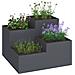 Fioriera da Giardino 100x100x60 cm Acciaio Antracite - Foto miniatura 3