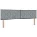 Letto con Rete a Doghe con Materasso & LED Grigio Chiaro 180x200 cm Tessuto - Foto miniatura 7