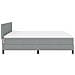Letto con Rete a Doghe con Materasso & LED Grigio Chiaro 180x200 cm Tessuto - Foto miniatura 9