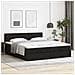 Pouf Letto con Materassi e LED Nero 180x200cm Similpelle - Foto miniatura 4