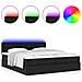Pouf Letto con Materassi e LED Nero 180x200cm Similpelle - Foto miniatura 5