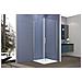 Box Doccia 2 Lati 70x70 Cm Fisso + Porta 1 Battente H200 Cm Cristallo 6mm Profilo Satinato Lucio - Foto miniatura 1