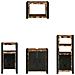Set di mobili per il bagno 4 pcs Legno massello riciclato - Foto miniatura 9