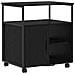 Mobile per Ufficio con ruota Rovere nero 61 x 46 x 67 cm - Foto miniatura 1
