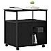 Mobile per Ufficio con ruota Rovere nero 61 x 46 x 67 cm - Foto miniatura 3