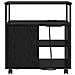 Mobile per Ufficio con ruota Rovere nero 61 x 46 x 67 cm - Foto miniatura 5