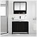 Armadio per Lavabo da Bagno Rovere nero 80 x 33 x 60 cm - Foto miniatura 4