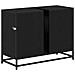 Armadio per Lavabo da Bagno Rovere nero 80 x 33 x 60 cm - Foto miniatura 8