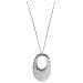Collana Lunga Con Catena Ufo Placcata Argento 90 Cm - Foto miniatura 1