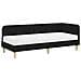 Cornice del letto ad angolo Nero 80 x 200 cm Tessuto - Foto miniatura 1