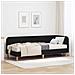 Cornice del letto ad angolo Nero 80 x 200 cm Tessuto - Foto miniatura 2