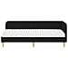 Cornice del letto ad angolo Nero 80 x 200 cm Tessuto - Foto miniatura 5