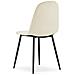 Sedia DAPI - Design ergonomico moderno, velluto beige x 4 - Foto miniatura 7