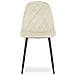 Sedia DAPI - Design ergonomico moderno, velluto beige x 4 - Foto miniatura 4